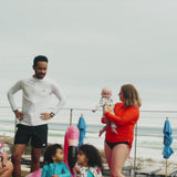 Sunsuit - Long Sleeve Romper Swimsuit | "Tropical Birds"