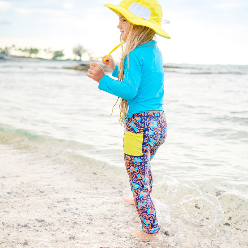 Kids Swim Pants | "Deep Dive"-SwimZip UPF 50+ Sun Protective Swimwear & UV Zipper Rash Guards-pos5