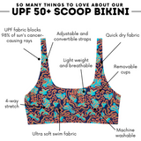 Women's Scoop Neck Bikini Top | "Deep Dive"-SwimZip UPF 50+ Sun Protective Swimwear & UV Zipper Rash Guards-pos4