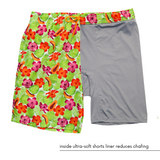 Men's 8" Swim Trunks Boxer Brief Liner | "Hibiscus"-SwimZip UPF 50+ Sun Protective Swimwear & UV Zipper Rash Guards-pos5