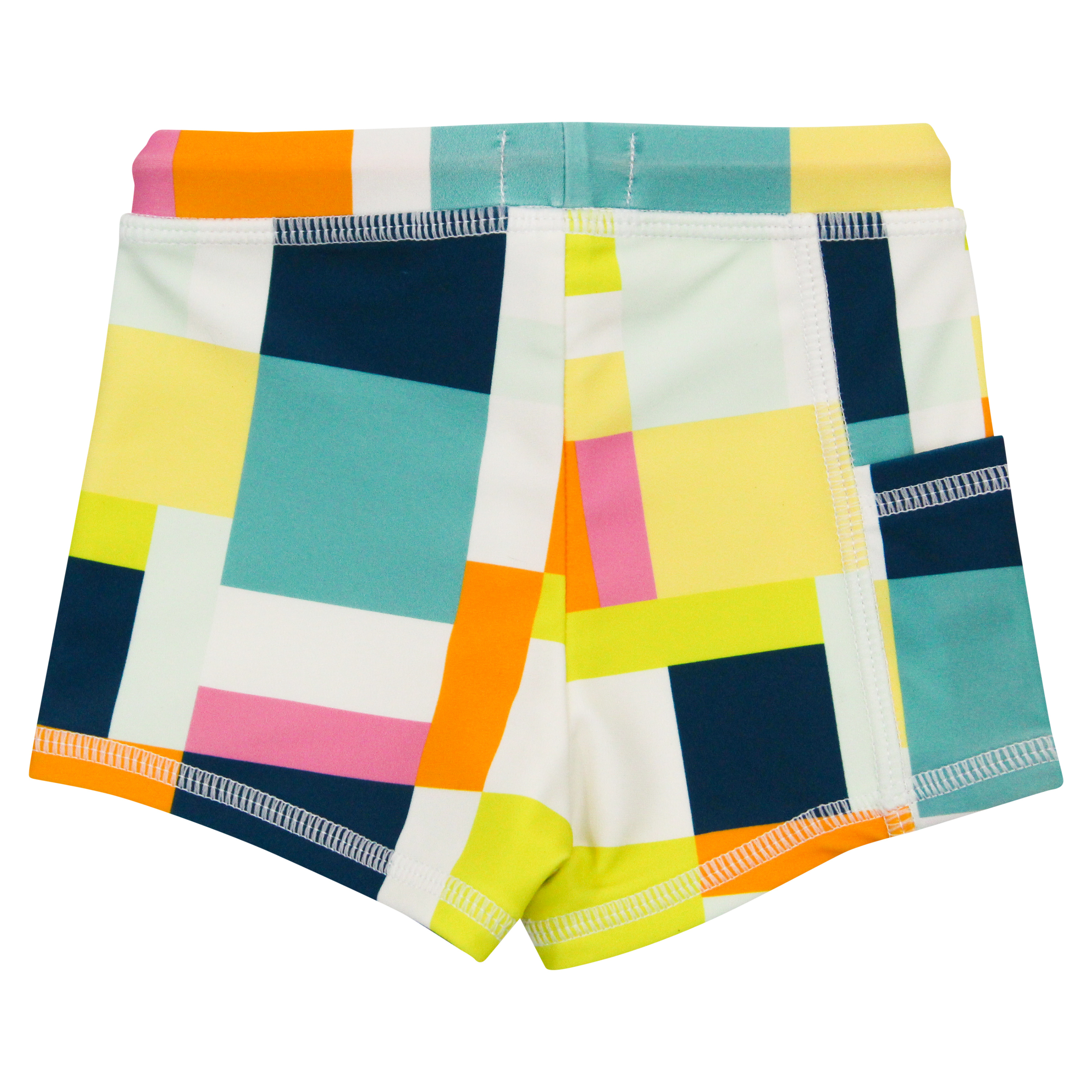 Kids Euro Swim Shorties | "Check It Out"-SwimZip UPF 50+ Sun Protective Swimwear & UV Zipper Rash Guards-pos5