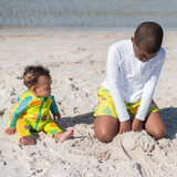 Sunsuit - Long Sleeve Romper Swimsuit | "Coral"-SwimZip UPF 50+ Sun Protective Swimwear & UV Zipper Rash Guards-pos5