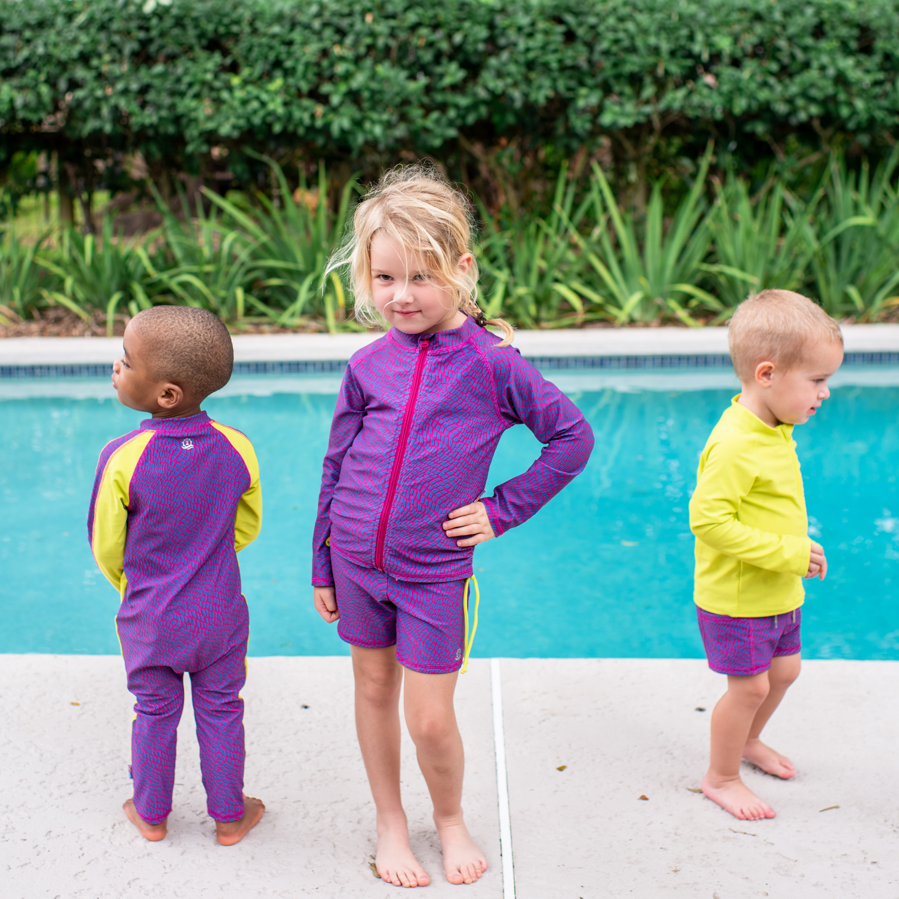 Kids Euro Swim Shorties | "In Disguise"-SwimZip UPF 50+ Sun Protective Swimwear & UV Zipper Rash Guards-pos5