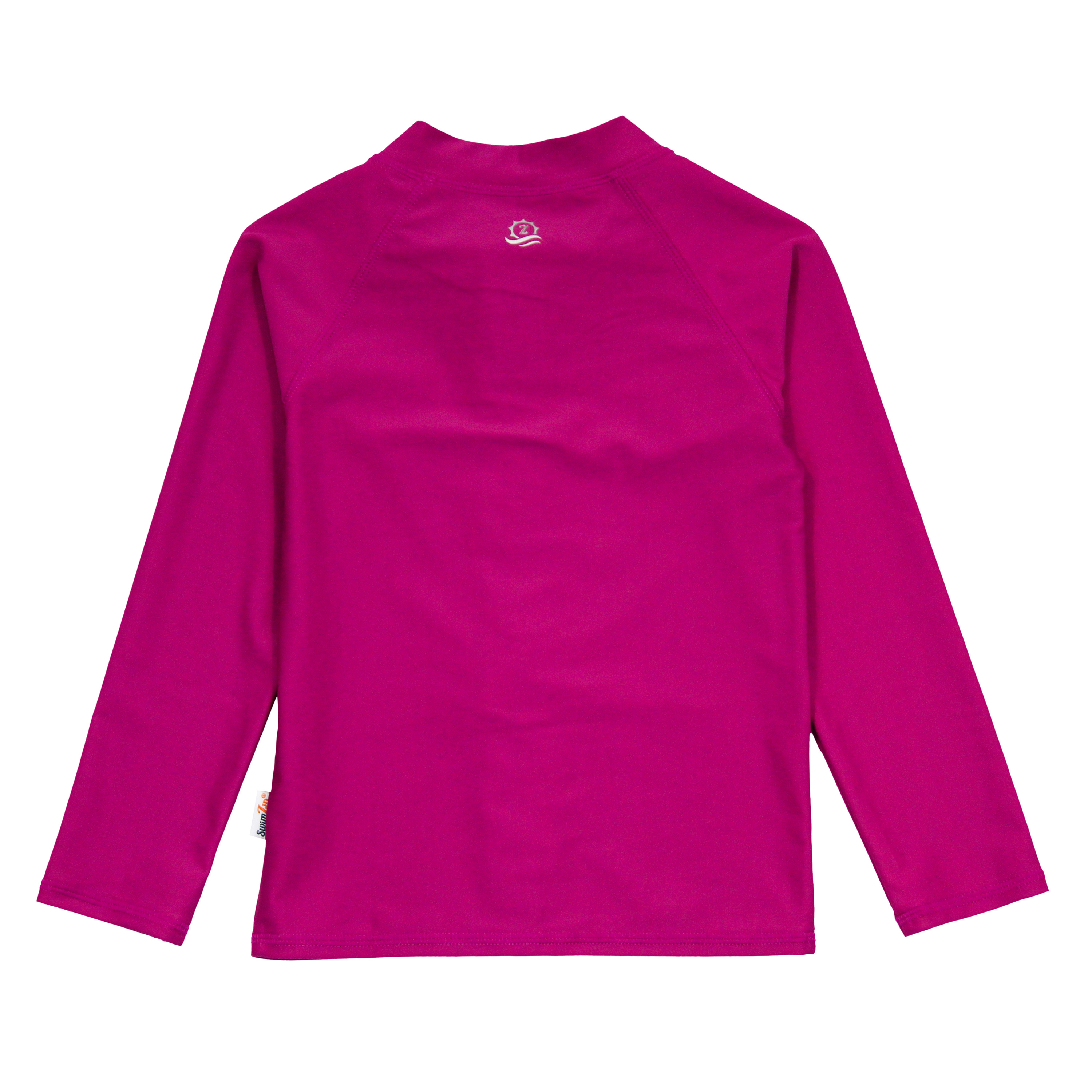 Kids UPF 50+ Long Sleeve Zipper Rash Guard Swim Shirt | "Fuchsia”-SwimZip UPF 50+ Sun Protective Swimwear & UV Zipper Rash Guards-pos5