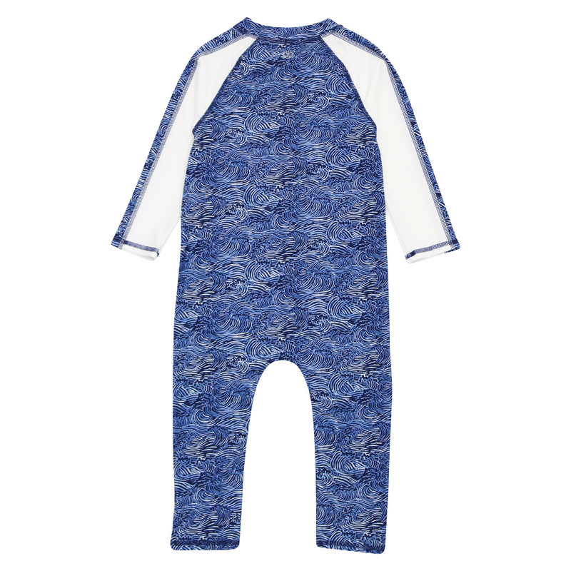 Sunsuit - Long Sleeve Romper Swimsuit | "Ocean Breeze"-SwimZip UPF 50+ Sun Protective Swimwear & UV Zipper Rash Guards-pos5
