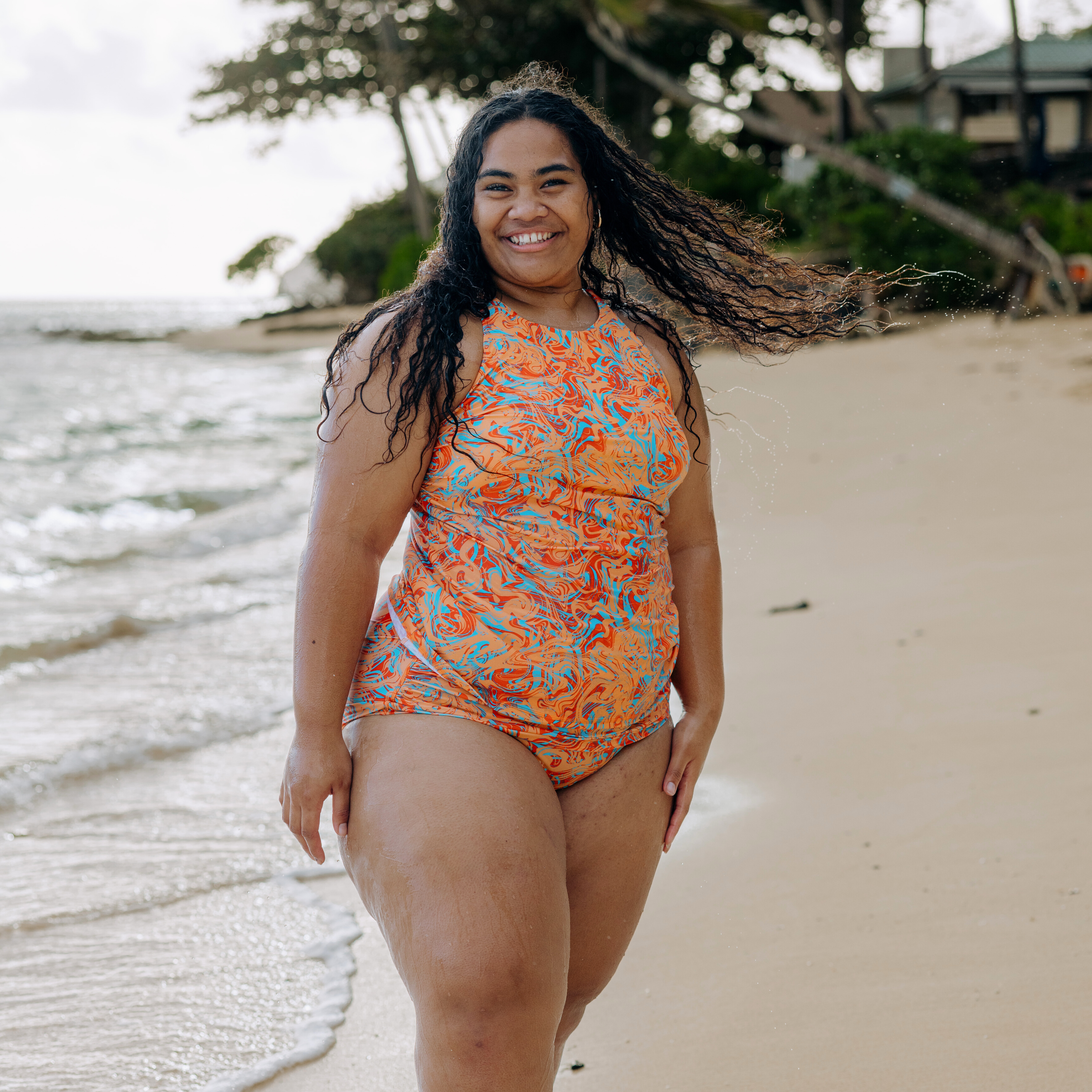 Fitted tankini deals top