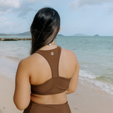 Women's Halter Bikini Top | "Cold Brew"-SwimZip UPF 50+ Sun Protective Swimwear & UV Zipper Rash Guards-pos3