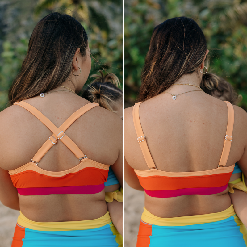 Women's Scoop Neck Bikini Top | "Color Pop"-SwimZip UPF 50+ Sun Protective Swimwear & UV Zipper Rash Guards-pos6