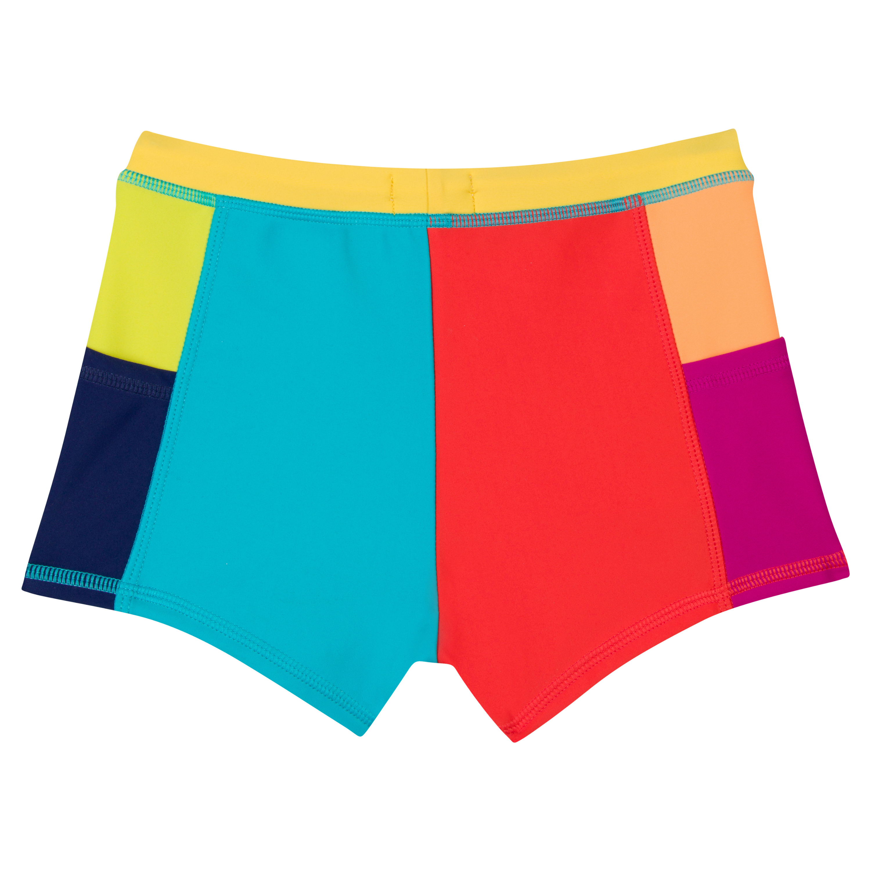 Kids Euro Swim Shorties | "Color Pop"-SwimZip UPF 50+ Sun Protective Swimwear & UV Zipper Rash Guards-pos6
