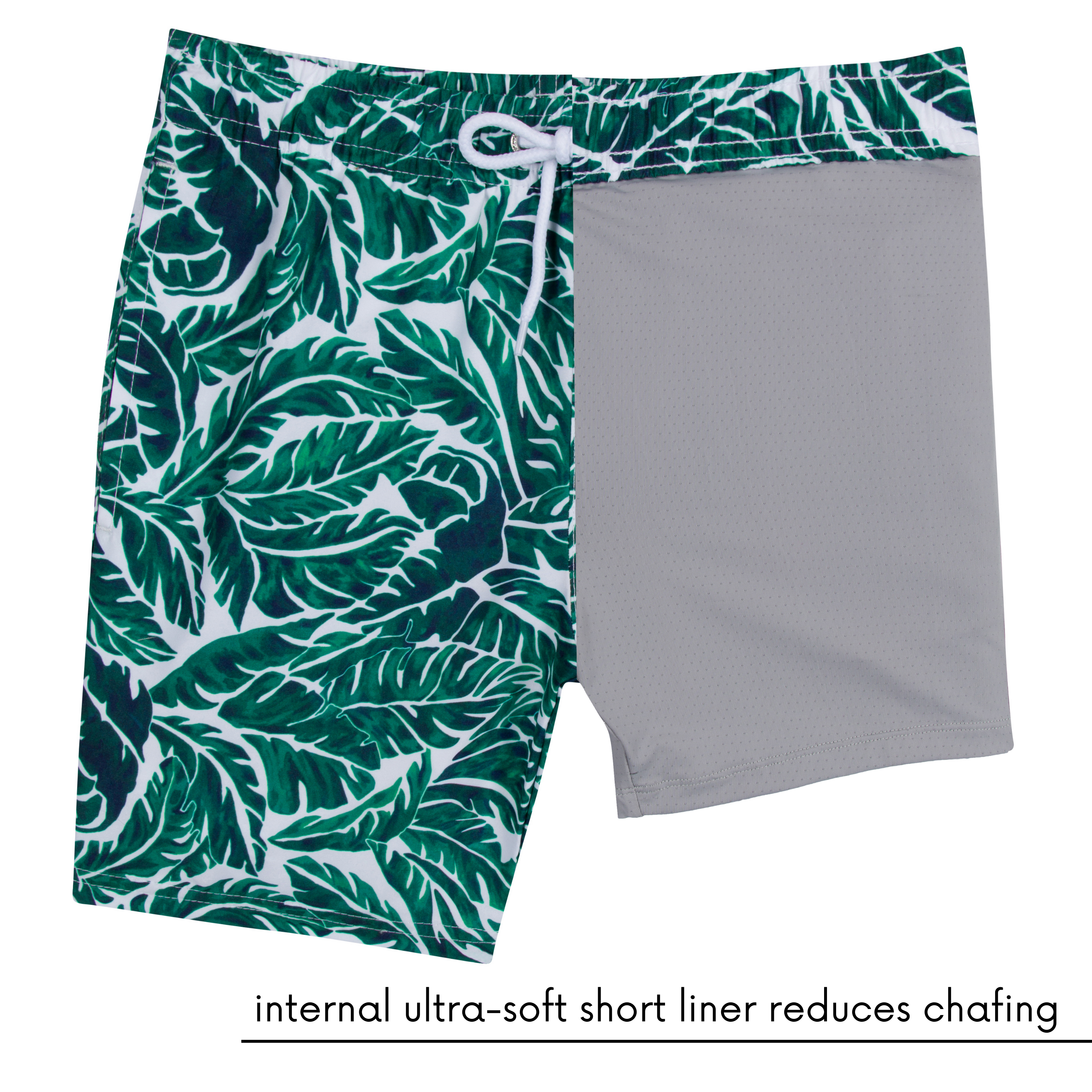 Boys Swim Trunks Boxer Brief Liner (sizes 6-14) | "Palm Leaf"-SwimZip UPF 50+ Sun Protective Swimwear & UV Zipper Rash Guards-pos3