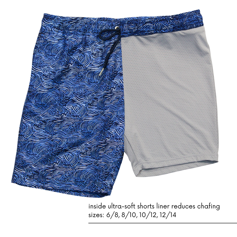 Boys Swim Trunks Boxer Brief Liner (sizes 6-14) | "Ocean Breeze"-SwimZip UPF 50+ Sun Protective Swimwear & UV Zipper Rash Guards-pos3