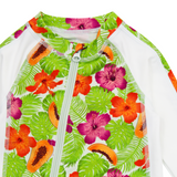 Sunsuit - Long Sleeve Romper Swimsuit | "Hibiscus"-SwimZip UPF 50+ Sun Protective Swimwear & UV Zipper Rash Guards-pos5