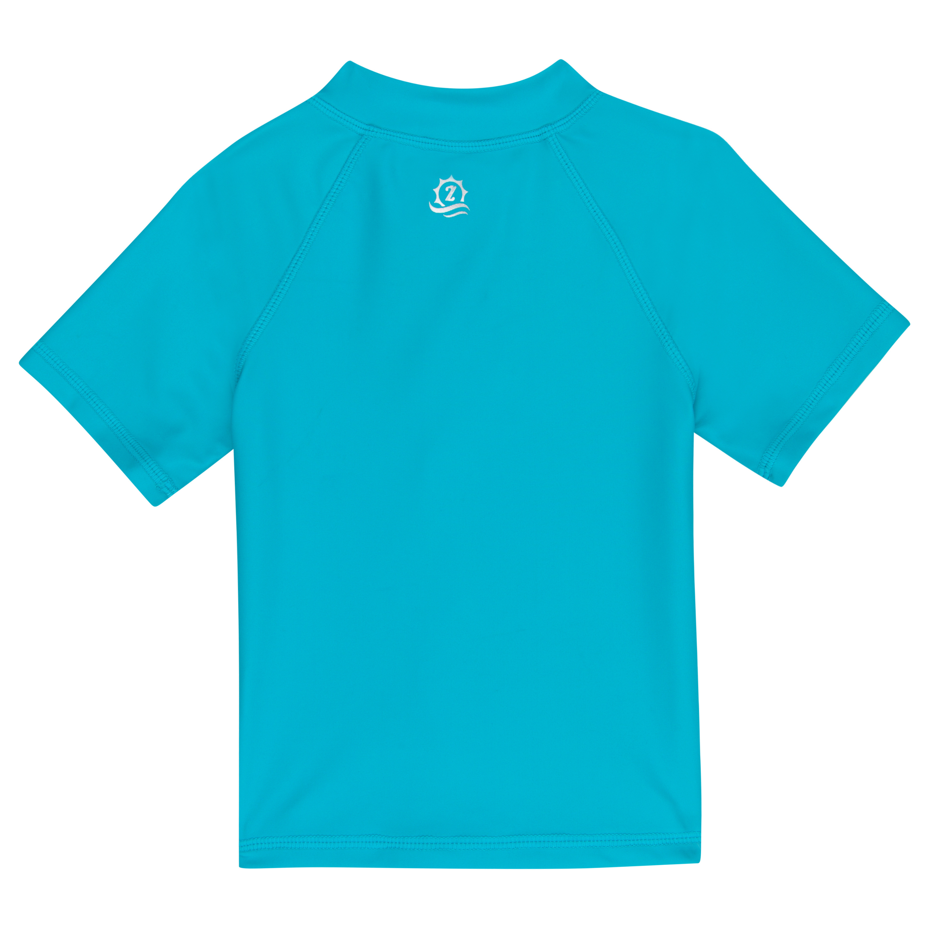 Kids Short Sleeve Zipper Rash Guard Swim Shirt | “Scuba Blue”-SwimZip UPF 50+ Sun Protective Swimwear & UV Zipper Rash Guards-pos6
