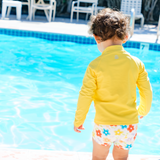 Kids Euro Swim Shorties | "Blossom"-SwimZip UPF 50+ Sun Protective Swimwear & UV Zipper Rash Guards-pos7