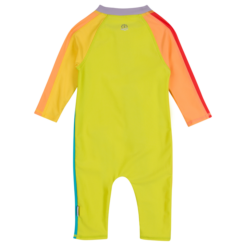 Sunsuit - Long Sleeve Romper Swimsuit | "Color Pop"-SwimZip UPF 50+ Sun Protective Swimwear & UV Zipper Rash Guards-pos6