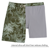 Men's 8" Swim Trunks Boxer Brief Liner | "Hawaiian Rainforest"-SwimZip UPF 50+ Sun Protective Swimwear & UV Zipper Rash Guards-pos6
