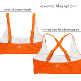 Women's Scoop Neck Bikini Top | "Orange"-SwimZip UPF 50+ Sun Protective Swimwear & UV Zipper Rash Guards-pos7