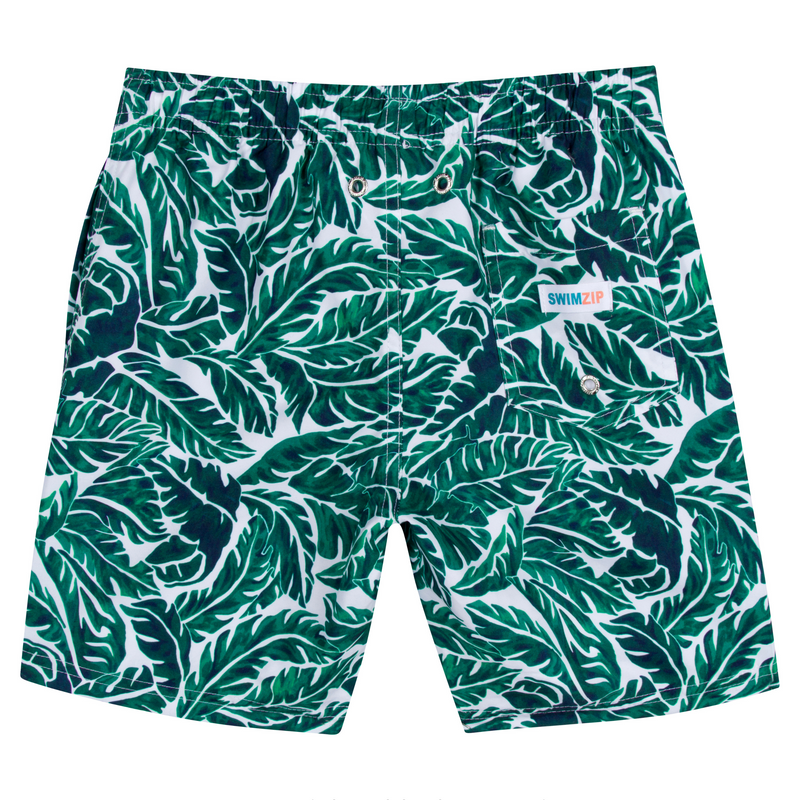Boys Swim Trunks Boxer Brief Liner (sizes 6-14) | "Palm Leaf"-SwimZip UPF 50+ Sun Protective Swimwear & UV Zipper Rash Guards-pos7