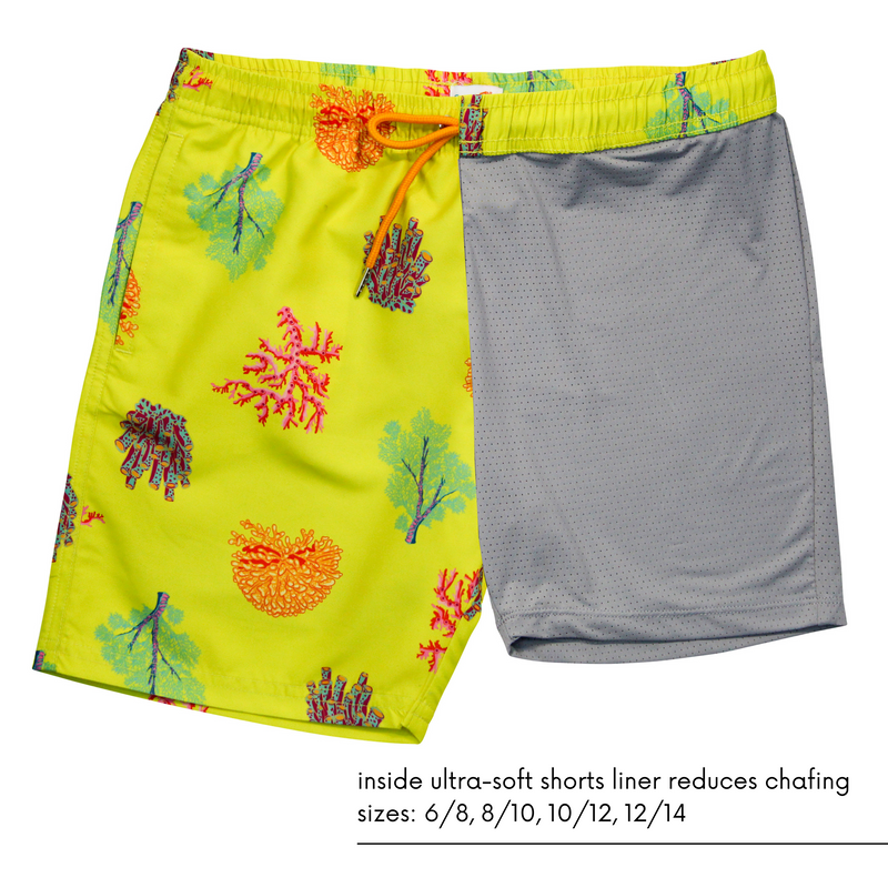 Boys Swim Trunks Boxer Brief Liner (sizes 6-12) | "Coral"-SwimZip UPF 50+ Sun Protective Swimwear & UV Zipper Rash Guards-pos3
