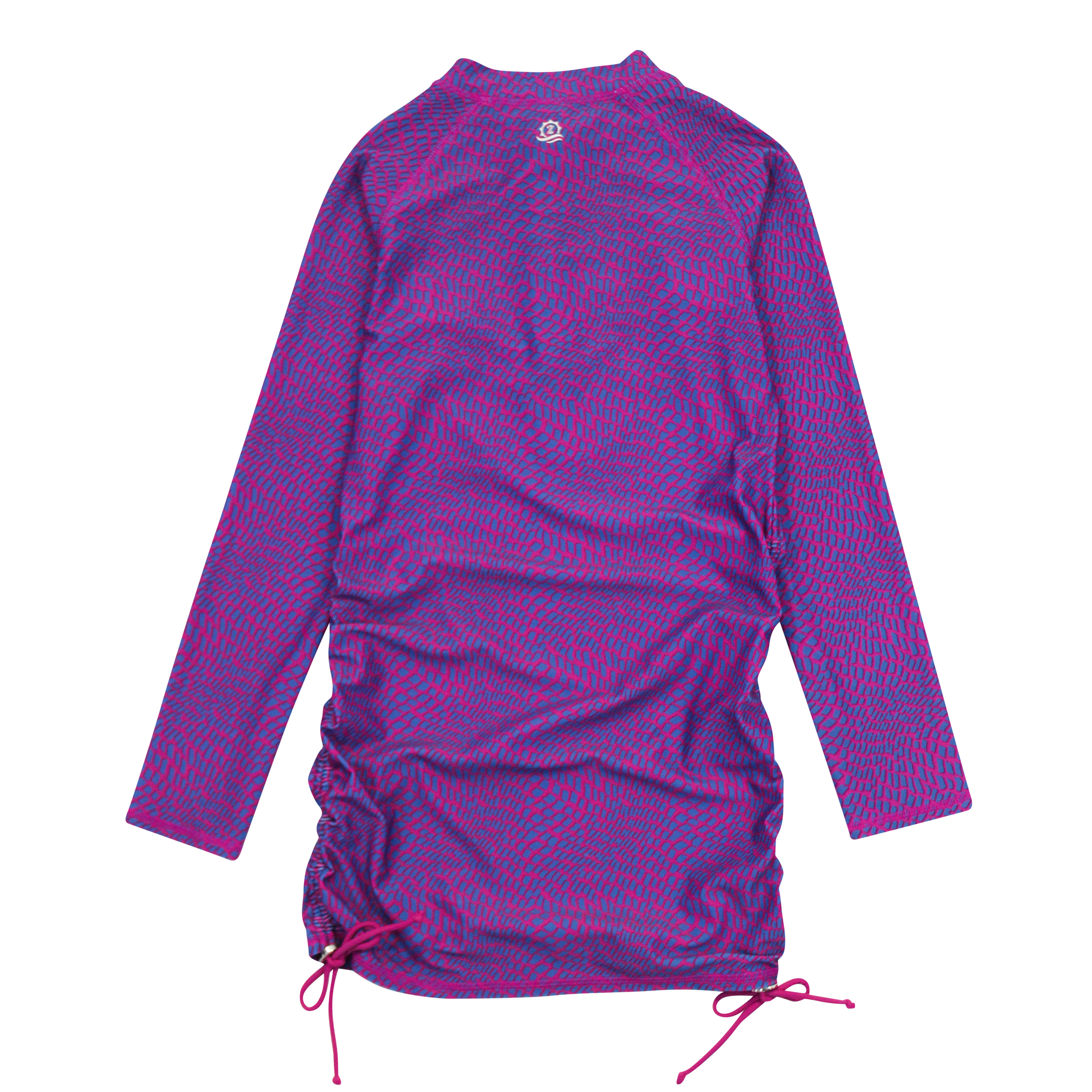 Girls Long Sleeve Swim Dress Cover Up | "In Disguise"-SwimZip UPF 50+ Sun Protective Swimwear & UV Zipper Rash Guards-pos7