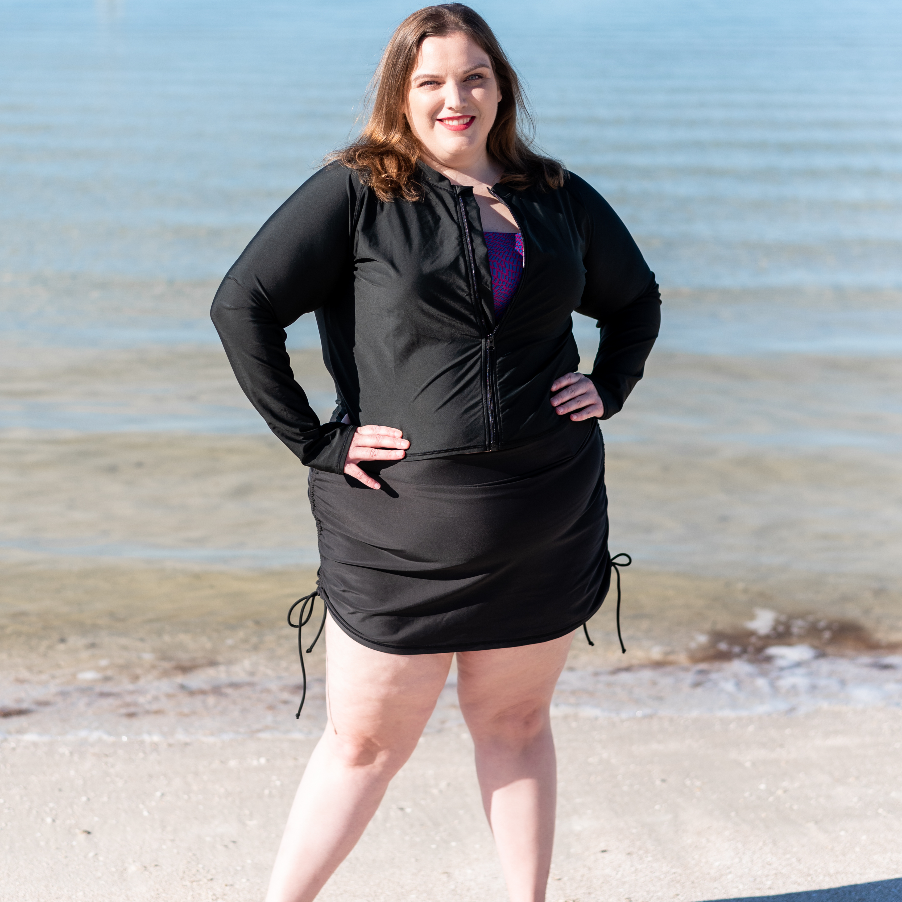 Black swim 2024 skirt plus size