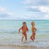 Girls Long Sleeve Surf Suit (One Piece Bodysuit) | "Swirl"-SwimZip UPF 50+ Sun Protective Swimwear & UV Zipper Rash Guards-pos7