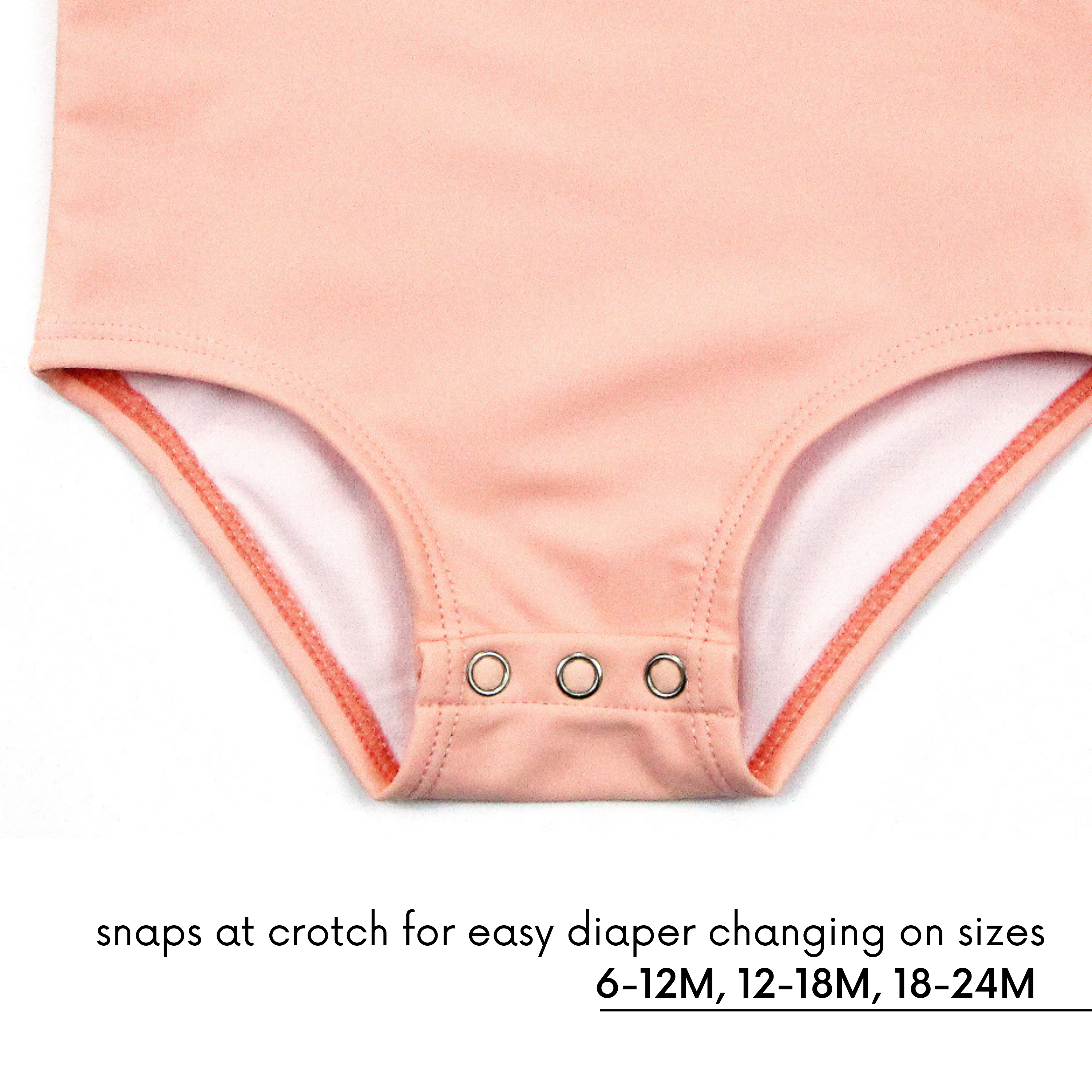 Girls One-Piece Swimsuit + Long Sleeve Rash Guard Set (2 Piece) | "Peachy Stripes"-SwimZip UPF 50+ Sun Protective Swimwear & UV Zipper Rash Guards-pos5