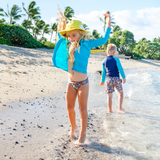 Girls Halter Top Bikini Set (2 Piece) | "Deep Dive"-SwimZip UPF 50+ Sun Protective Swimwear & UV Zipper Rash Guards-pos8