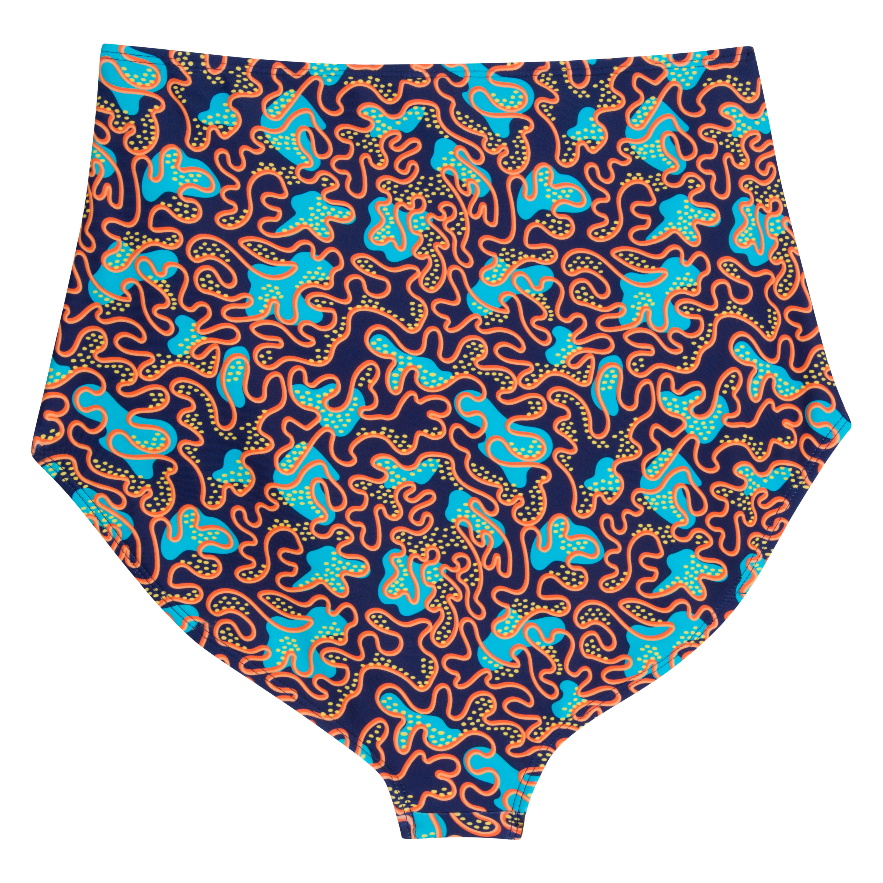 Women's High Waist Bikini Bottoms Ruched | "Deep Dive"-SwimZip UPF 50+ Sun Protective Swimwear & UV Zipper Rash Guards-pos8