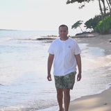 Men's 8" Swim Trunks Boxer Brief Liner | "Hawaiian Rainforest"
