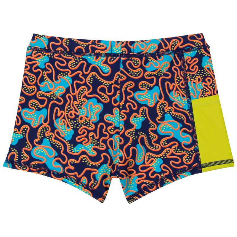 Kids Euro Swim Shorties | "Deep Dive"-SwimZip UPF 50+ Sun Protective Swimwear & UV Zipper Rash Guards-pos9