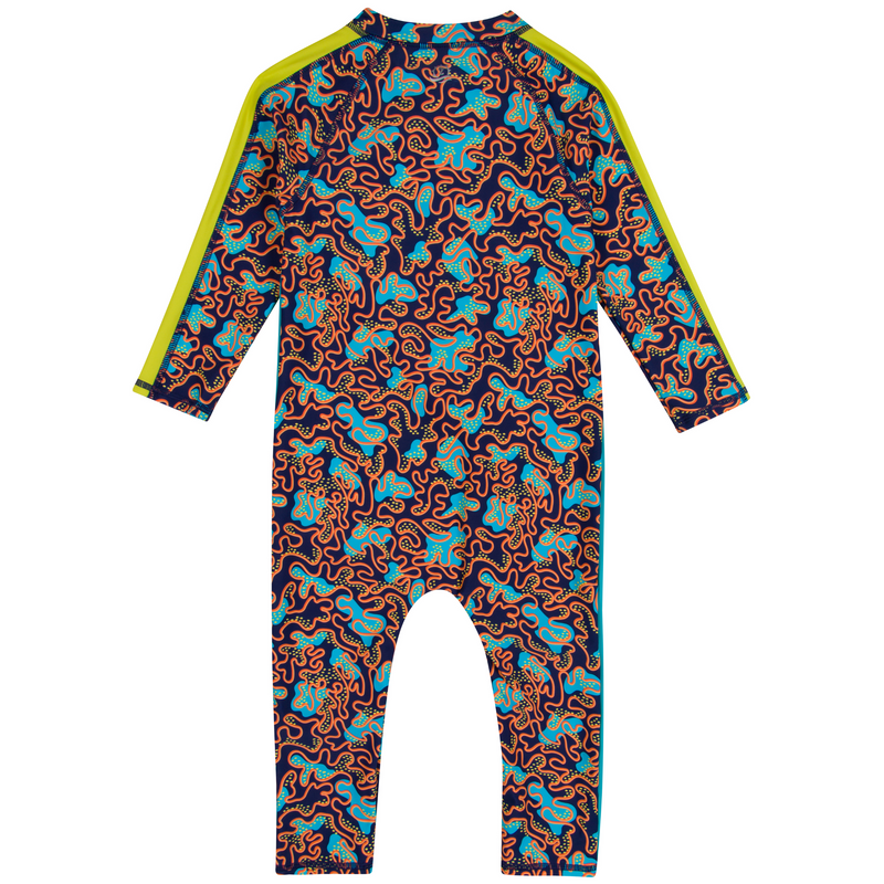 Sunsuit - Long Sleeve Romper Swimsuit | "Deep Dive"-SwimZip UPF 50+ Sun Protective Swimwear & UV Zipper Rash Guards-pos9