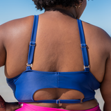 Women's Scoop Neck Bikini Top Plus Size | "Navy"-SwimZip UPF 50+ Sun Protective Swimwear & UV Zipper Rash Guards-pos4