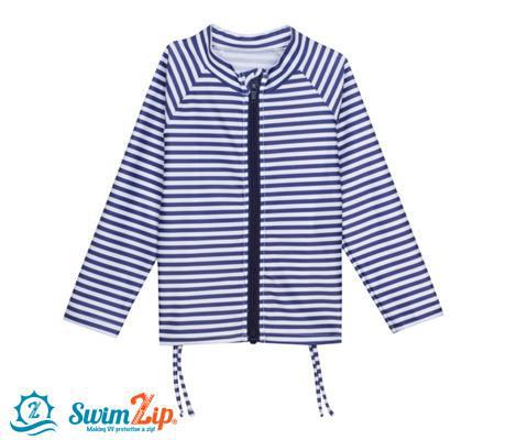 Girls Long Sleeve Rash Guard - “Stunner”-SwimZip UPF 50+ Sun Protective Swimwear & UV Zipper Rash Guards-pos2