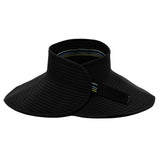 Women's Wide Brim Sun Visor - Black-Adult-Black-SwimZip UPF 50+ Sun Protective Swimwear & UV Zipper Rash Guards-pos3