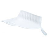 Women's Wide Brim Sun Visor - White-Adult-White-SwimZip UPF 50+ Sun Protective Swimwear & UV Zipper Rash Guards-pos1