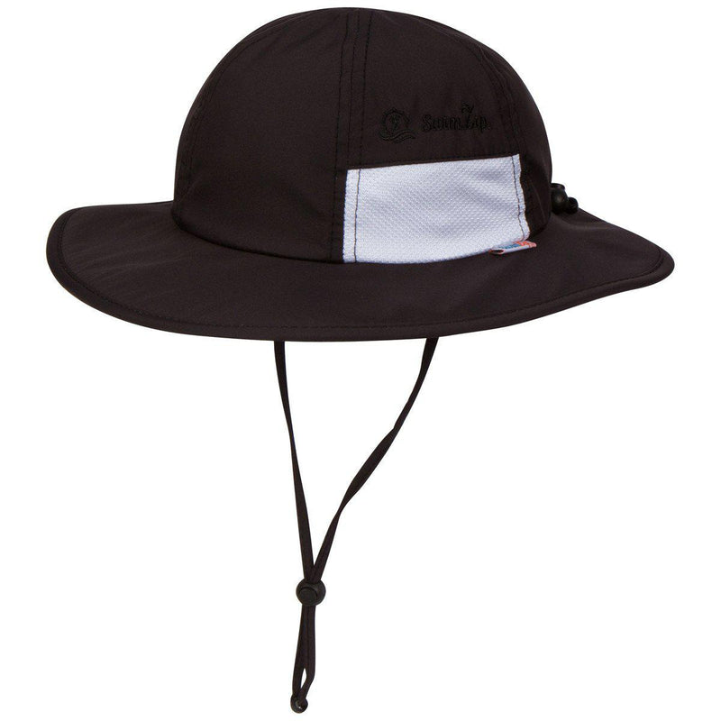 Adult Wide Brim Sun Hats-Adult-Black-SwimZip UPF 50+ Sun Protective Swimwear & UV Zipper Rash Guards-pos1