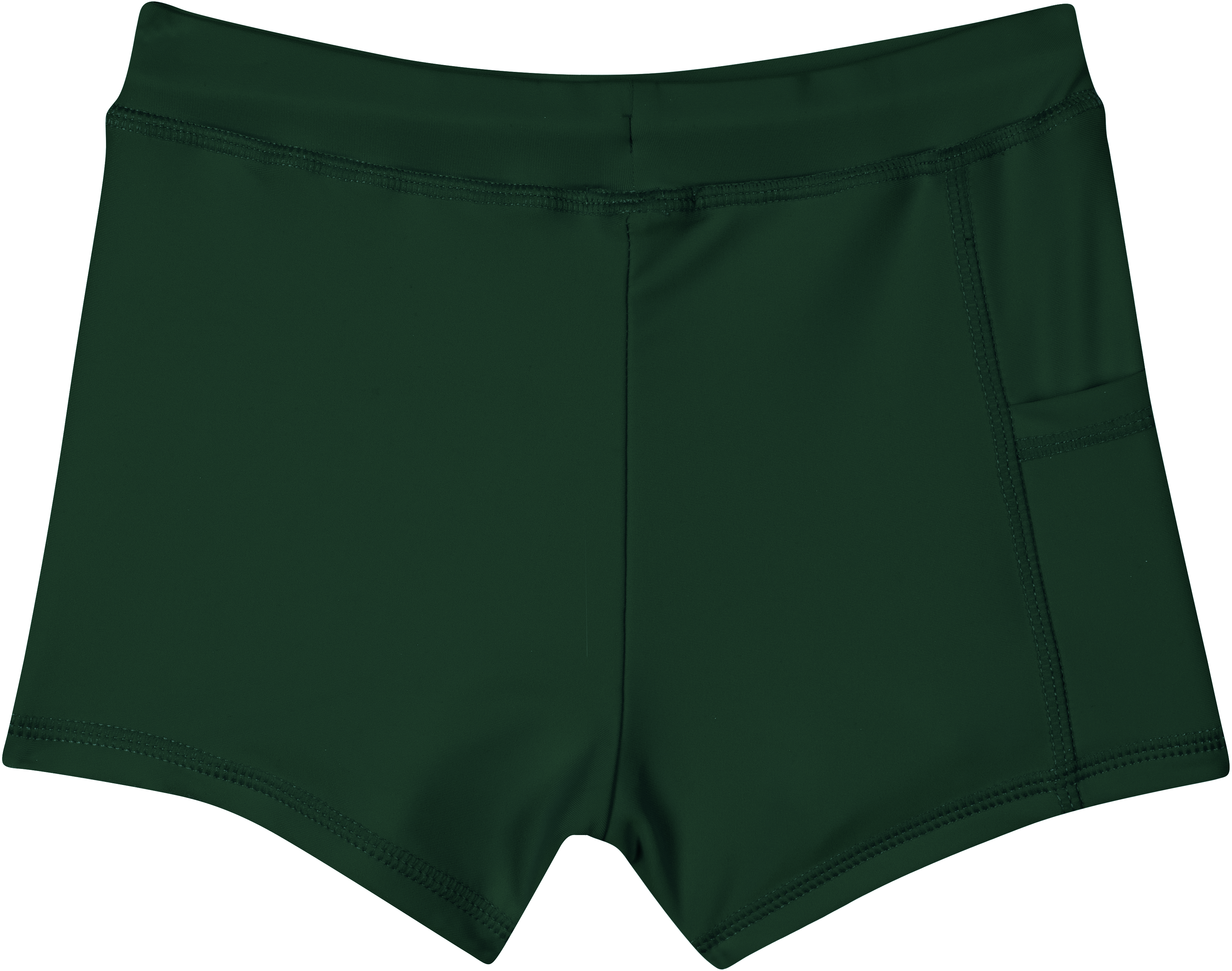 Kids Euro Swim Shorties | "Hunter Green"-SwimZip UPF 50+ Sun Protective Swimwear & UV Zipper Rash Guards-pos5