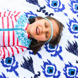 Round Beach Towel - "Globe Trotter"-1 Size-Globe Trotter-SwimZip UPF 50+ Sun Protective Swimwear & UV Zipper Rash Guards-pos3
