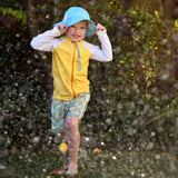 Kids Wide Brim Sun Hat "Fun Sun Day Play Hat" - Aqua-SwimZip UPF 50+ Sun Protective Swimwear & UV Zipper Rash Guards-pos10
