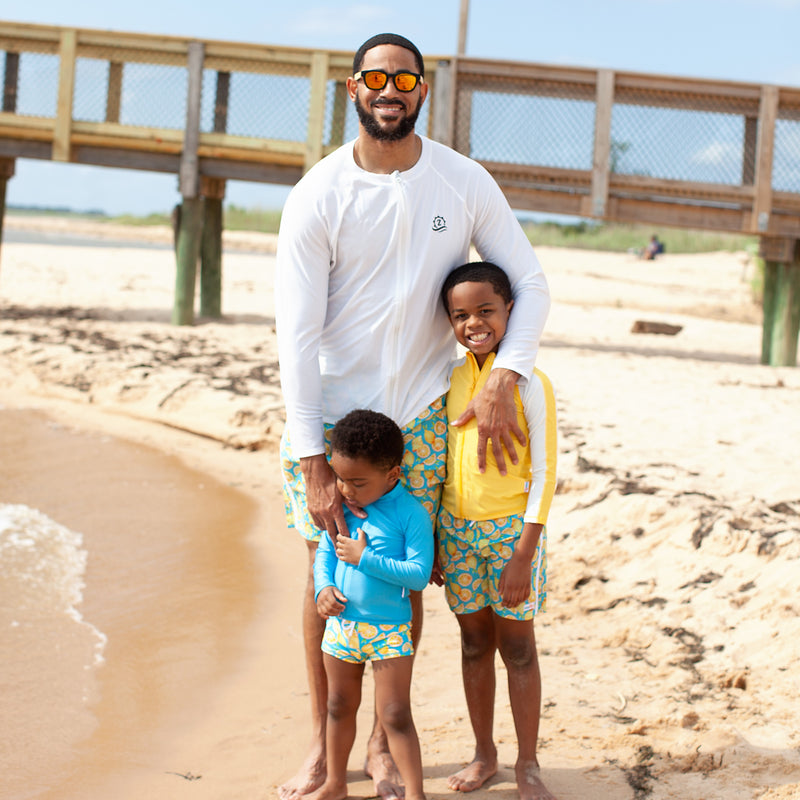 Men's Long Sleeve Rash Guard | “White”-SwimZip UPF 50+ Sun Protective Swimwear & UV Zipper Rash Guards-pos10