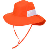 Kids Wide Brim + Flap Neck Sun Protective Adventure Hat - Orange-0-6 Months-Orange-SwimZip UPF 50+ Sun Protective Swimwear & UV Zipper Rash Guards-pos1