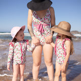 Kids Wide Brim Sun Hat "Fun Sun Day Play Hat" - Pink-SwimZip UPF 50+ Sun Protective Swimwear & UV Zipper Rash Guards-pos5