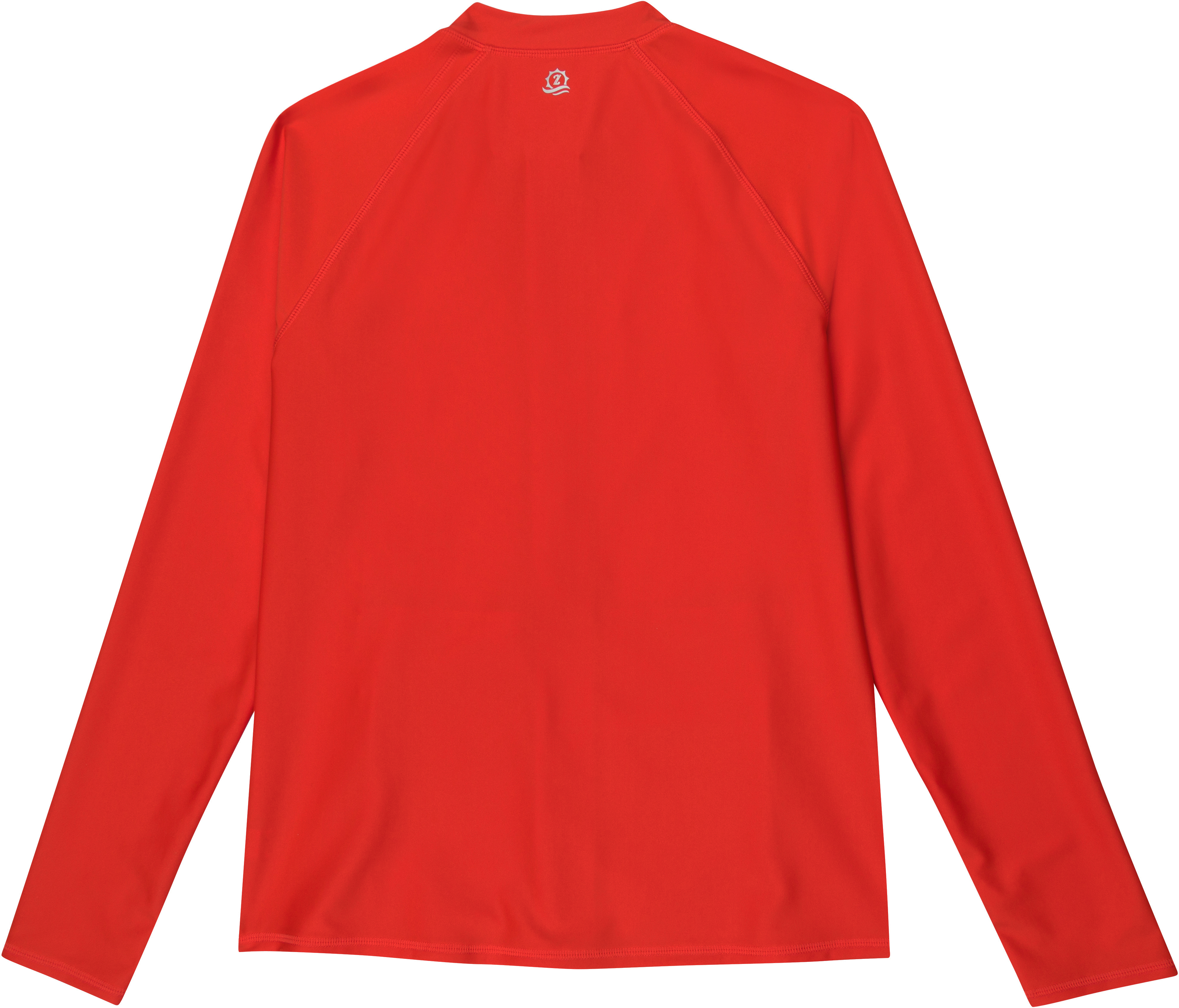 Women's Long Sleeve Rash Guard with Pockets | "Fiesta Red"-SwimZip UPF 50+ Sun Protective Swimwear & UV Zipper Rash Guards-pos6