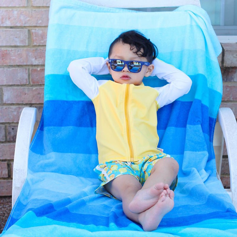 Kids Wayfarer Sunglasses - Navy-SwimZip UPF 50+ Sun Protective Swimwear & UV Zipper Rash Guards-pos12