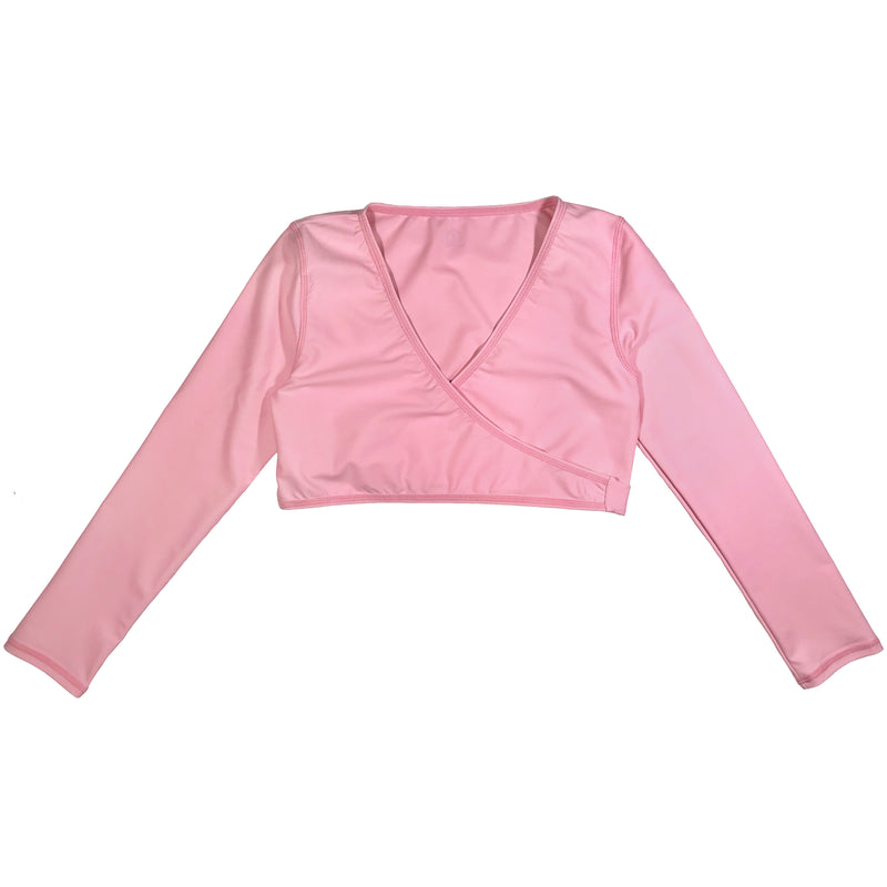 Women's Long Sleeve Swim Wrap Top - "Orchid Pink”-XS-Pink-SwimZip UPF 50+ Sun Protective Swimwear & UV Zipper Rash Guards-pos1