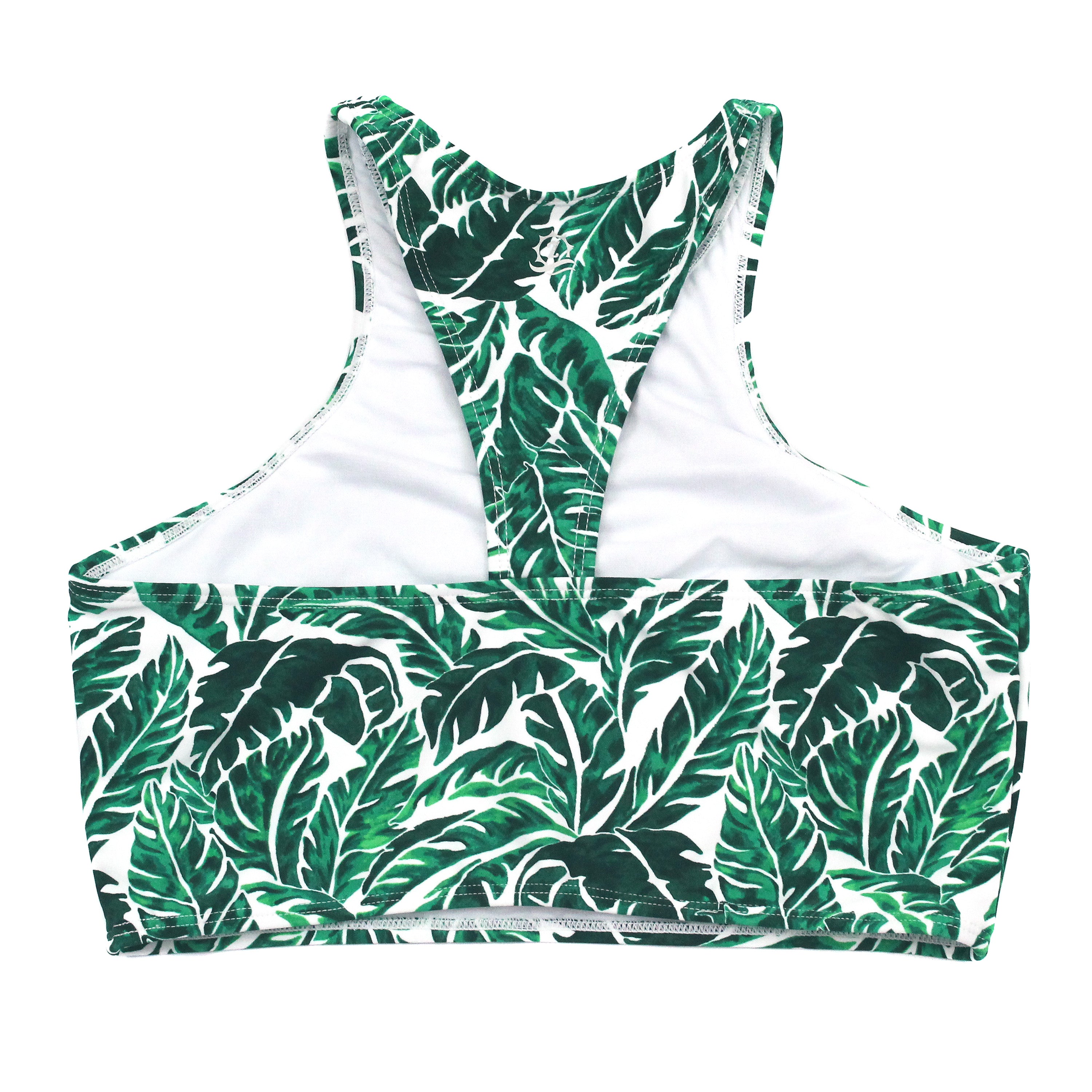 Women's Halter Bikini Top | "Palm Leaf"-SwimZip UPF 50+ Sun Protective Swimwear & UV Zipper Rash Guards-pos8