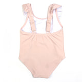 Girls Ruffle One-Piece Swimsuit | "Too Sweet" Peach Whip-SwimZip UPF 50+ Sun Protective Swimwear & UV Zipper Rash Guards-pos3