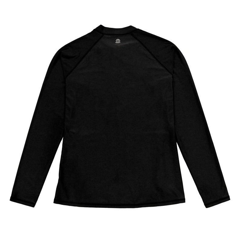 Women's Long Sleeve Rash Guard with Pockets | "Black"-SwimZip UPF 50+ Sun Protective Swimwear & UV Zipper Rash Guards-pos3