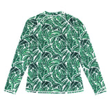 Women's Long Sleeve Rash Guard with Pockets | "Palm Leaf"-SwimZip UPF 50+ Sun Protective Swimwear & UV Zipper Rash Guards-pos3